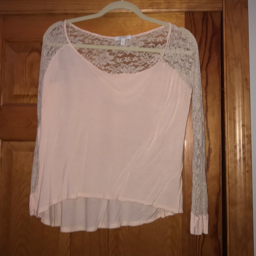 Pink lace shirt